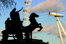 Statue of Boudicca, The London Eye, London. Creator: Peter Thompson