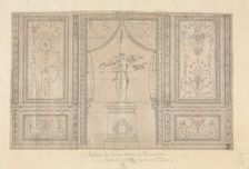Statue of Cupid in a Wall Niche, late 18th century. Creator: Paolo Vincenzo Bonomini (Italian, 1757-1834)