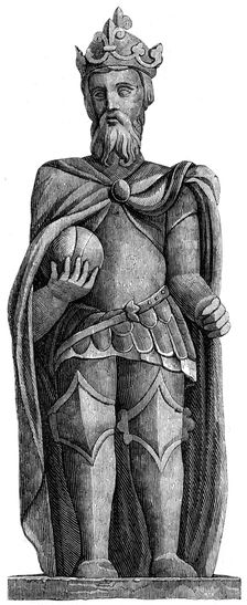 Statue of Charlemagne (712-814), St Julien le Pauvre, Paris, 11th-12th century (1849)