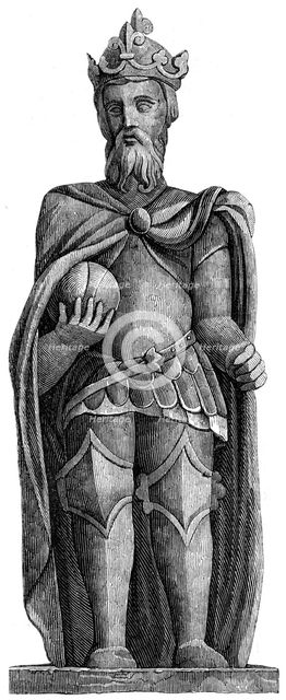 Statue of Charlemagne (712-814), St Julien le Pauvre, Paris, 11th-12th century (1849). Artist: Unknown