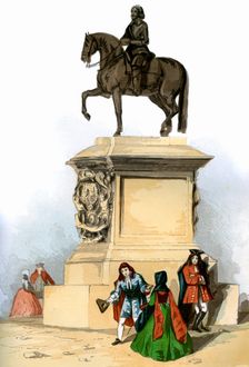 Statue of Charles I, Charing Cross, London, c1850