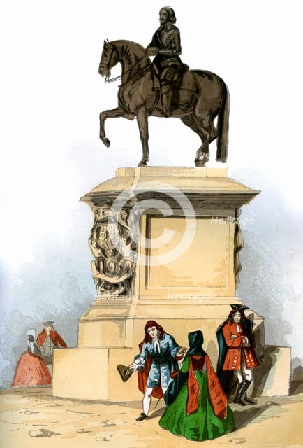 Statue of Charles I, Charing Cross, London, c1850. Artist: Unknown