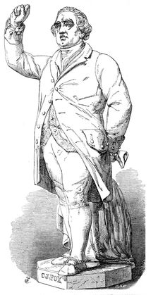 Statue of Charles James Fox, in St. Stephen's Hall. Baily, sculptor, 1857. Creator: Unknown