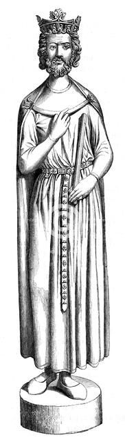 Statue of Childebert, 13th century (1849). Artist: Unknown