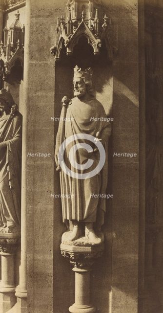 Statue of Clovis, Church of Sainte-Clotilde, Paris, 1856. Creator: Charles Marville.