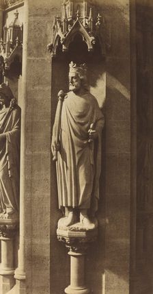 Statue of Clovis, Church of Sainte-Clotilde, Paris, 1856. Creator: Charles Marville