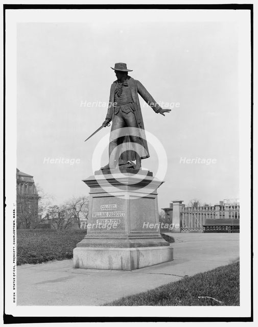 Statue of Col. Prescott, Charlestown, Mass., between 1900 and 1906. Creator: Unknown.