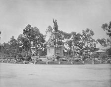 Statue of Columbus on the Paseo, City of Mexico c1897. Creator: Unknown