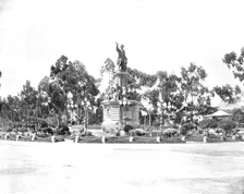 Statue of Columbus on the Paseo, Mexico City, Mexico, c1900. Creator: Unknown