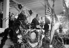 Statue of Commodore John Barry unveiled, Washington DC, 16 May 1914. Creator: Harris & Ewing
