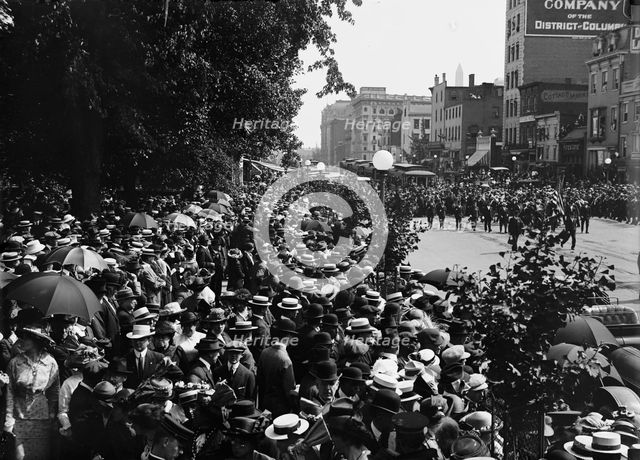 Statue of Commodore John Barry unveiled, Washington DC, 16 May 1914.  Creator: Harris & Ewing.