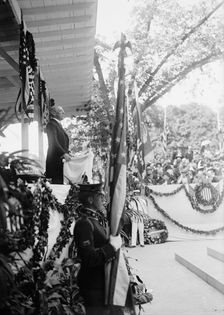 Statue of Commodore John Barry unveiled, Washington DC, 16 May 1914. Creator: Harris & Ewing