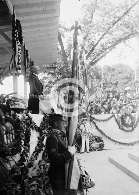 Statue of Commodore John Barry unveiled, Washington DC, 16 May 1914.  Creator: Harris & Ewing.
