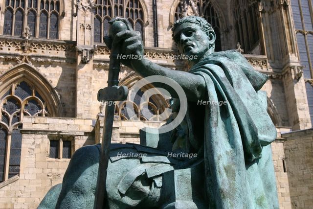 Statue of Constantine the Great, York, North Yorkshire. Creator: Peter Thompson.