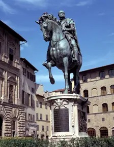 Statue of Cosimo de Medici, Piazza della Signoria, Florence, Italy. Creator: Peter Thompson