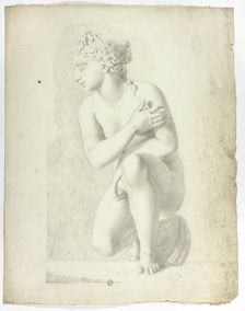 Statue of Crouching Venus, 1774. Creator: John Downman