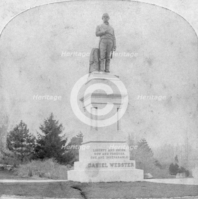 Statue of Daniel Webster, Central Park, New York, USA, late 19th or early 20th century..  Artist: Kilburn Brothers