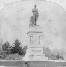 Statue of Daniel Webster, Central Park, New York, USA, late 19th or early 20th century.. Artist: Kilburn Brothers