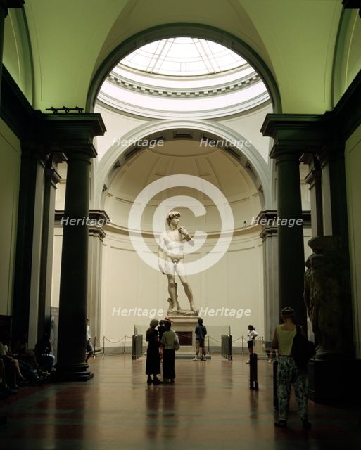 Statue of David, Accademia Gallery, Florence, Italy. Creator: Peter Thompson.