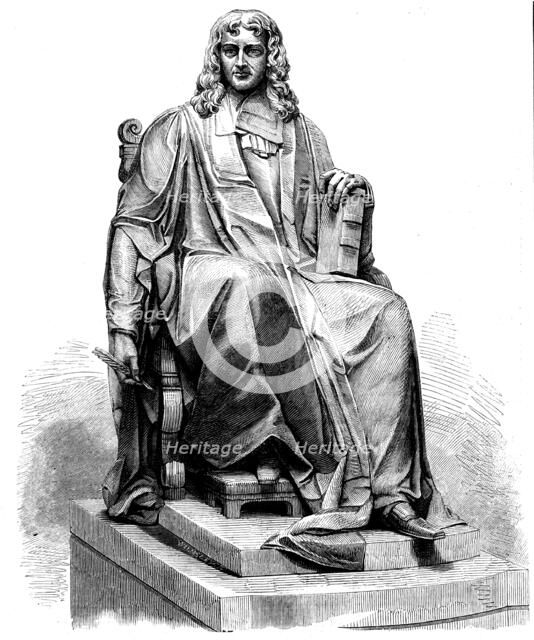 Statue of Dr. Isaac Barrow, inaugurated at Trinity College, Cambridge, on Tuesday last, 1858. Creator: Unknown.