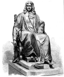 Statue of Dr. Isaac Barrow, inaugurated at Trinity College, Cambridge, on Tuesday last, 1858. Creator: Unknown