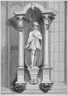 Statue of Edward VI, Guildhall Chapel, City of London, 1822. Artist: T Mills