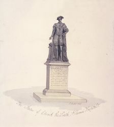 Statue of Edward VI in St Thomas's Hospital, Southwark, London, 1825. Artist: G Yates