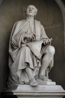 Statue of Filippo Brunelleschi, architect and engineer, Florence. Italy, 1830. Creator: LTL