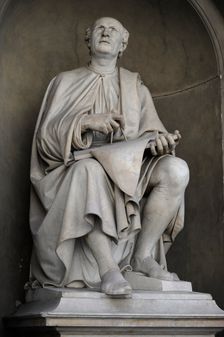 Statue of Filippo Brunelleschi, architect and engineer, Florence. Italy, 1830. Creator: LTL