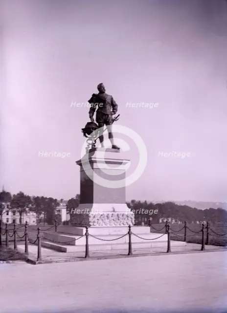 Statue of Francis Drake at Plymouth in Devon, late 19th-early 20th century.  Creator: Unknown.
