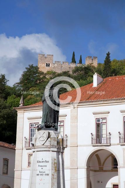 Statue of Gualdim Pais, Tomar, Portugal, 2009. Creator: Samuel Magal.