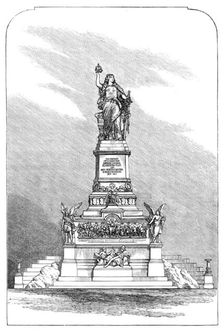 Statue of Germania, opposite Bingen, on the Rhine, 1883. Creator: Unknown