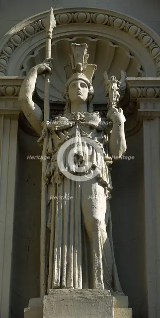 Statue of goddess Athena (Roman Minerva), Palace of Antonio de Mendoza, Guadalajara, Spain, (2001). Creator: LTL.