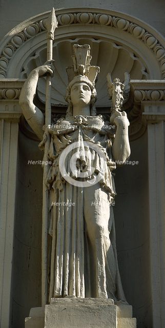 Statue of goddess Athena (Roman Minerva), Palace of Antonio de Mendoza, Guadalajara, Spain, (2001). Creator: LTL.