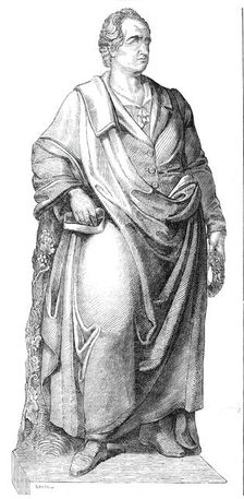 Statue of Goethe, at Frankfort, 1844. Creator: Smyth