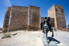Statue of Ibn Qasi, Lord of Mertola, outside Mertola Castle, Mertola, Portugal, 2009. Creator: Samuel Magal