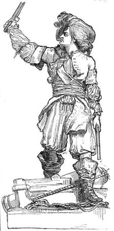 Statue of Jean Bart, at Dunkerque, 1845. Creator: Unknown