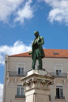 Statue of Joaquim Antonio de Aguiar, Largo da Portagem, Coimbra, Portugal, 2009. Creator: Samuel Magal