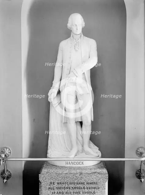 Statue of John Hancock, 1914. Creator: Harris & Ewing.