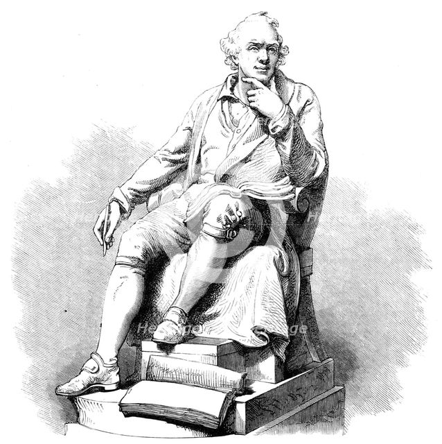 Statue of John Hunter, by H. Weekes, R.A., in the Exhibition of the Royal Academy, 1864. Creator: Unknown.