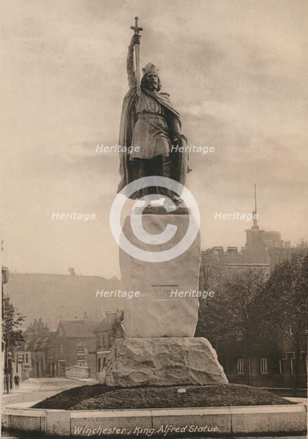 Statue of King Alfred the Great, Winchester, Hampshire, early 20th century(?). Artist: Unknown.