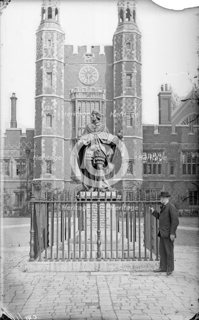 Statue of King Henry VI, Eton College, Berkshire, c1860-c1922. Artist: Henry Taunt