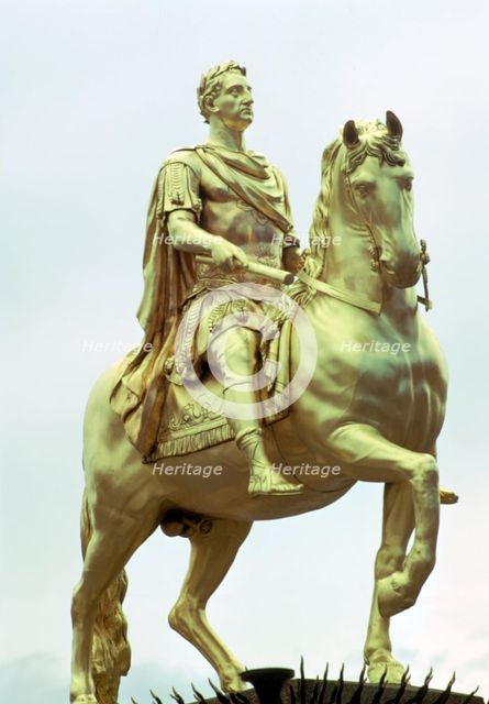 Statue of King William III of England as a Roman Emperor, Hull, England. Artist: Unknown