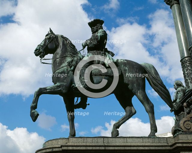 Statue of Ludwig Andreas von Khevenhuller, Vienna, Austria, 1999.  Creator: LTL.