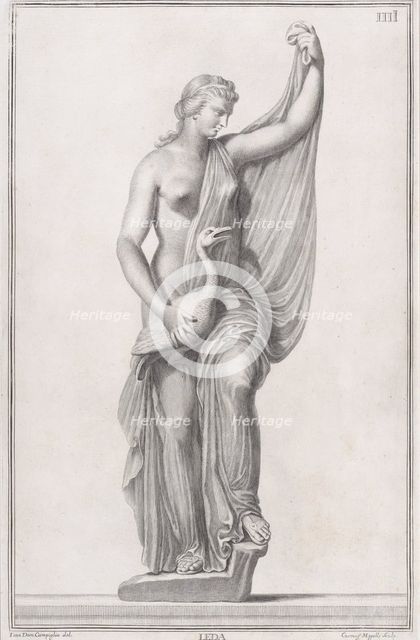 Statue of Leda and the Swan, 1734. Creators: Cosimo Mogalli, Giovanni Domenico Campiglia.
