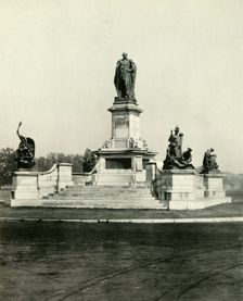 Statue of Lord Curzon at Entrance to Victoria Memorial Hall 1925. Creator: Unknown