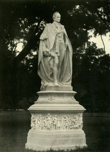Statue of Lord Curzon in Grounds of Victoria Memorial Hall 1925. Creator: Unknown