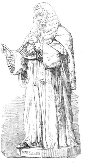 Statue of Lord Mansfield, by E. H. Bailery, R.A., 1856.  Creator: Unknown.