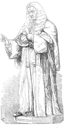 Statue of Lord Mansfield, by E. H. Bailery, R.A., 1856. Creator: Unknown