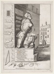 Statue of Pasquin in the House of Cardinal Ursino, Published after 1582., Published after 1582. Creator: After Nicolas Beatrizet